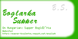 boglarka supper business card